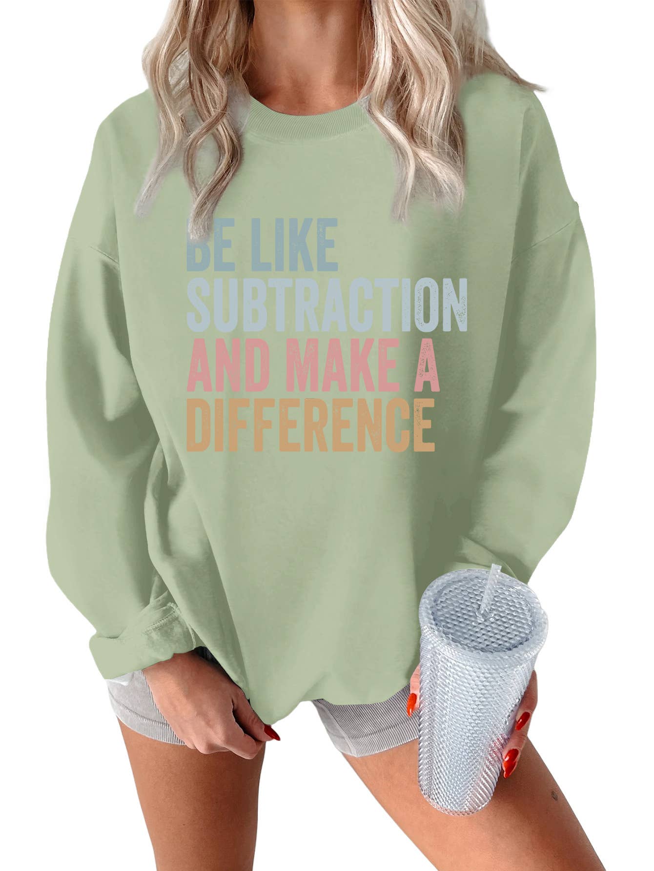 Be like subtraction printed thickened hoodie
