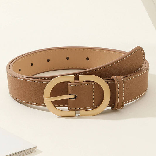 Multi-color retro metal buckle PU belt