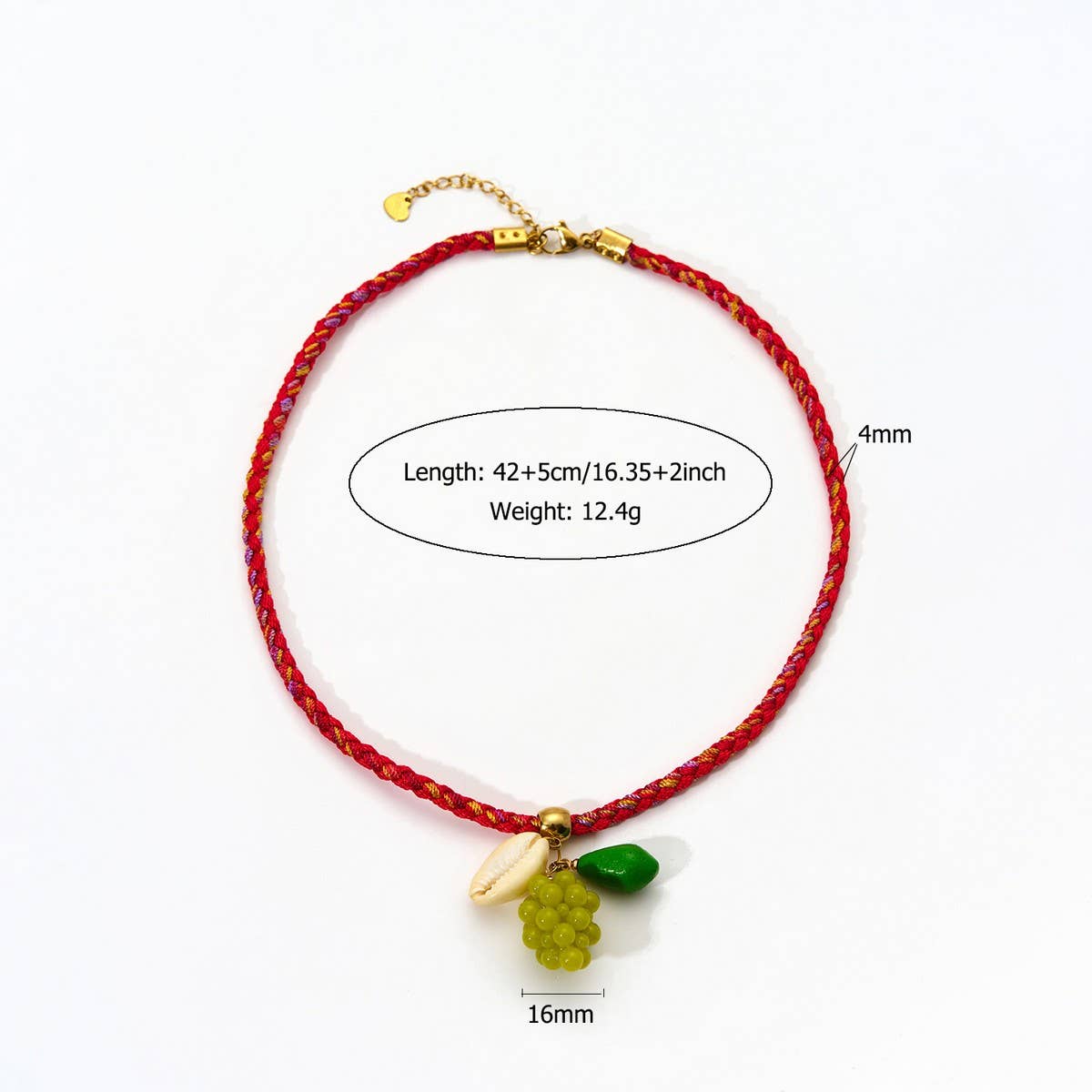 Colorful Handmade Rope Necklace with Pendant