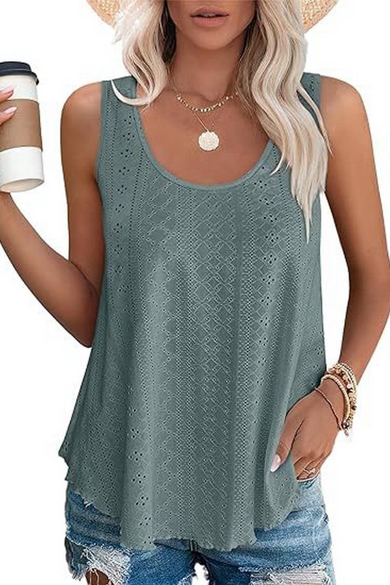 CWTTSL0235_Round Neck Sleeveless Knit Top