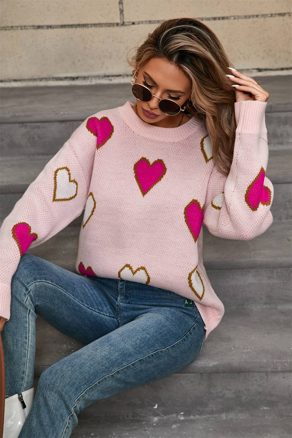 BUMP PORN HUMAN LOVE PEACH SWEATER