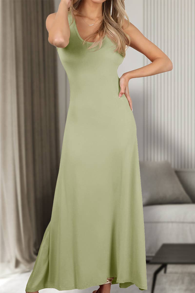AWDMD281-P_SLEEVELESS TANK TOP STYLE MAXI DRESS