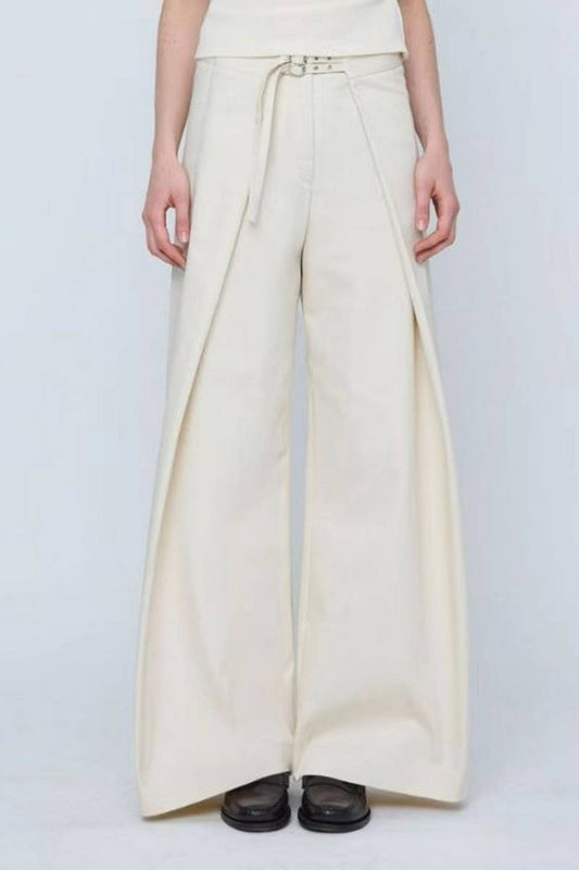 CWBLP2052_LOOSE CASUAL IRREGULAR WIDE LEG PANTS