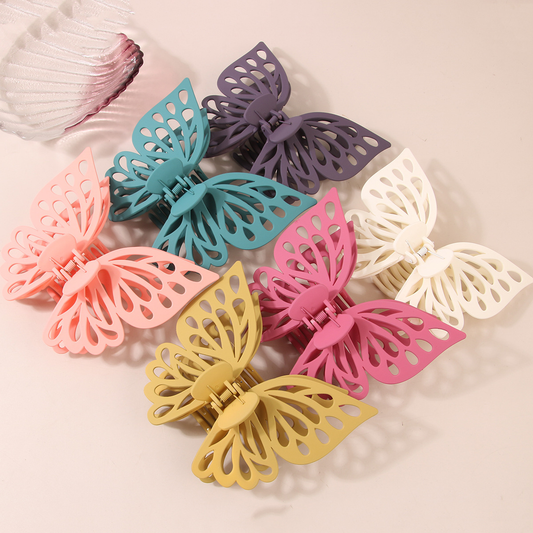 Butterfly Hair Claw??Oversized Hollow Layered Clip_CWAHA0394
