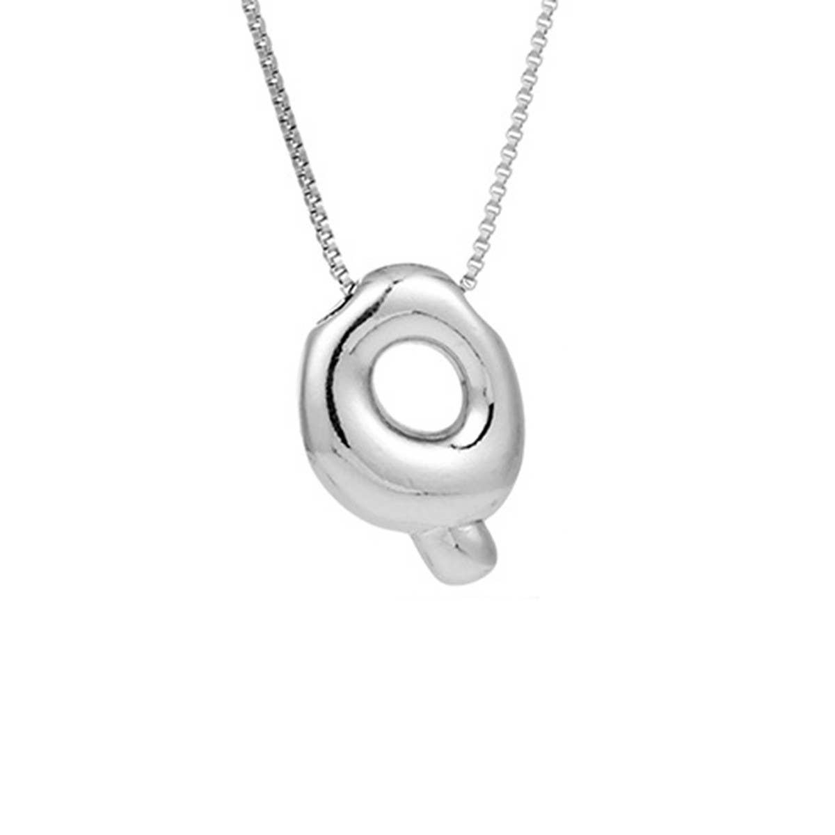 Hip Hop 26 Letters Pendant Necklace - Silver Chain