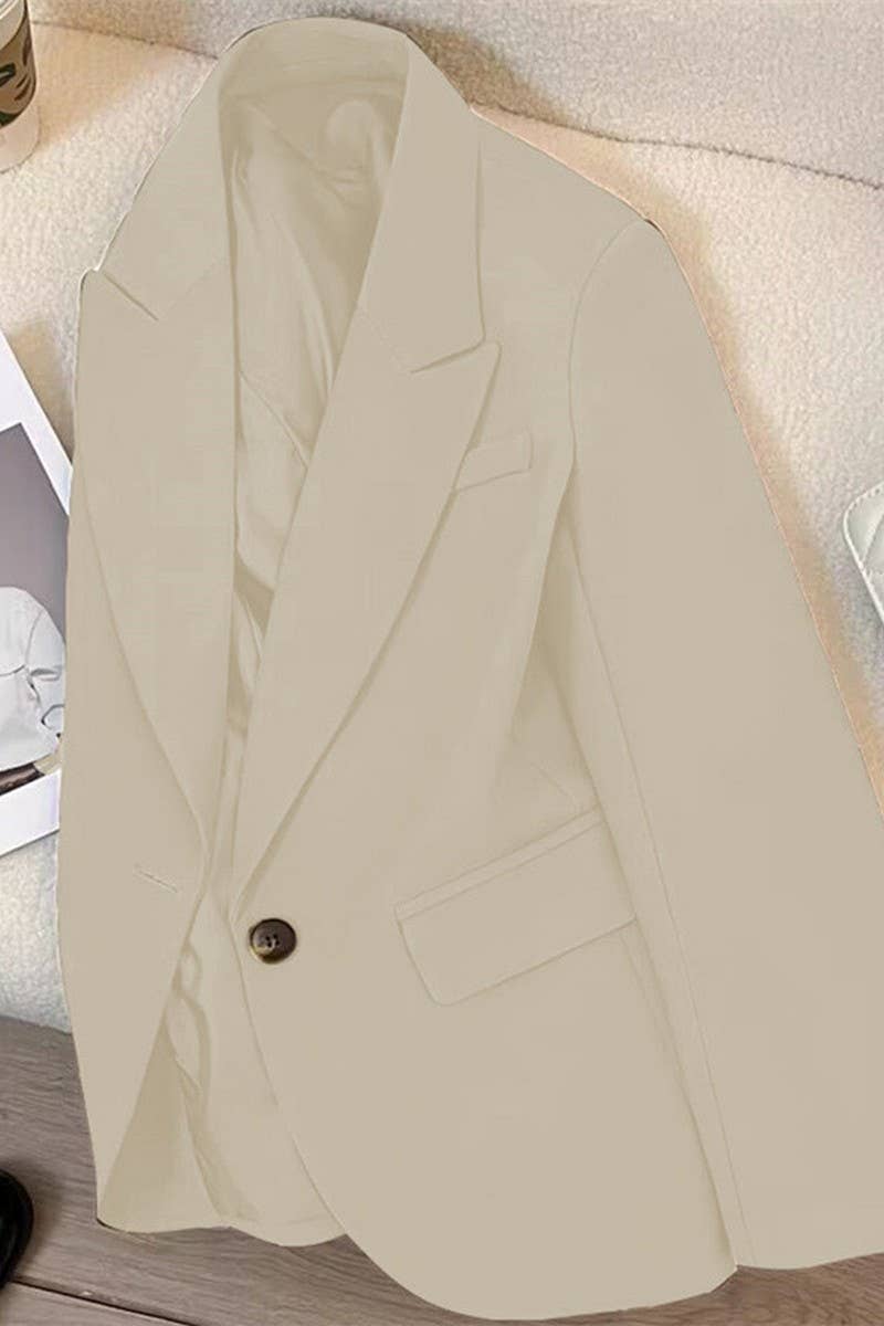 CWOBL0135_SINGLE BUTTON LAPEL POCKET BLAZER