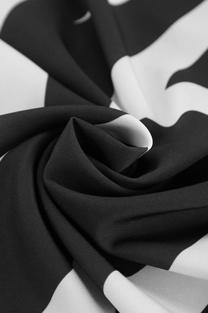 CWSPJ0415_PRINTED LACE-UP ROBE SHORTS TWO-PIECE SET