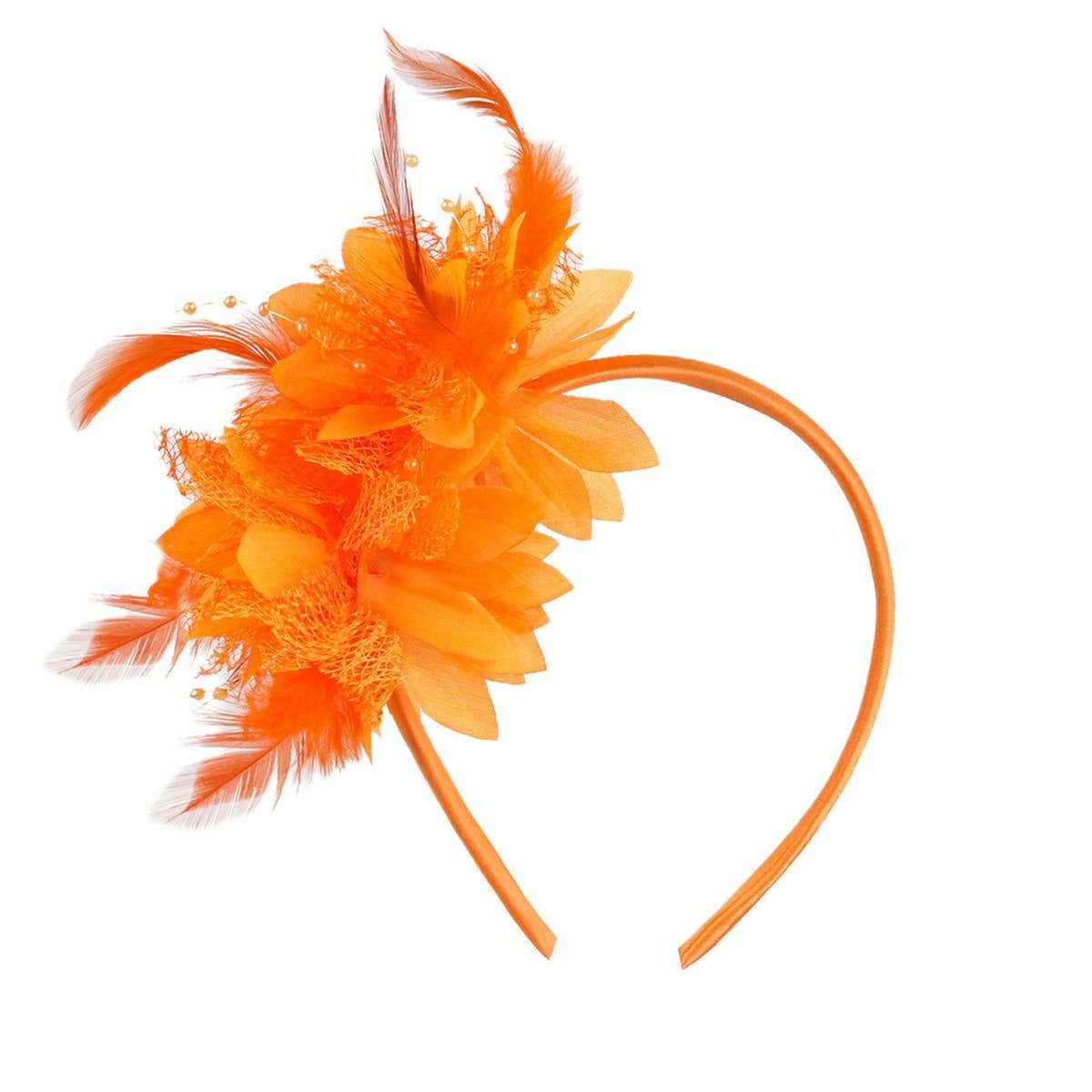 CWAHA07153_FEATHER FLOWER HEADBAND FOR  PERFORMANCE