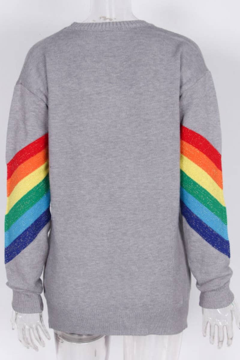 CWOSWL5213_WINTER RAINBOW LONG SLEEVE COLOR SWEATER