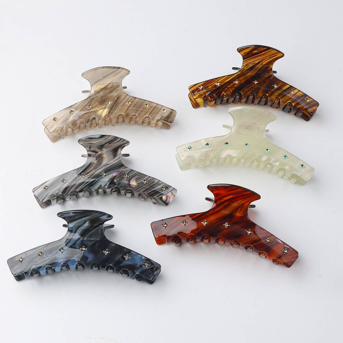 CWAHA1411_MARBLE LARGE HAIR CLAW CLIP