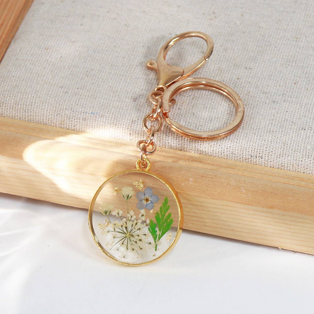 NEW SUMMER DRIED FLOWER KEYCHAIN PENDANT_CWMM3703