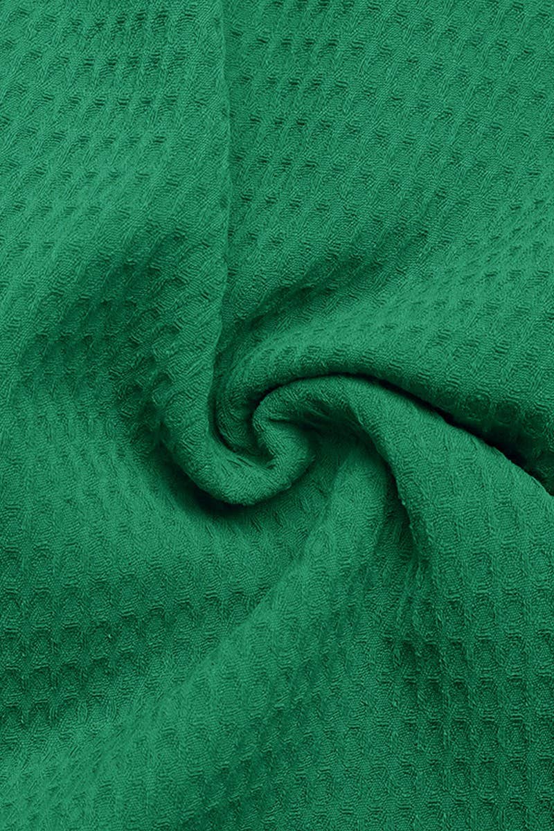 CWTBLL4036_TEXTURED RUFFLE LONG SLEEVE SOLID BLOUSE