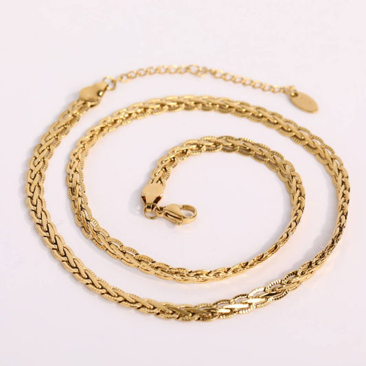Basic stacking accessories clavicle necklace_CWMM5650