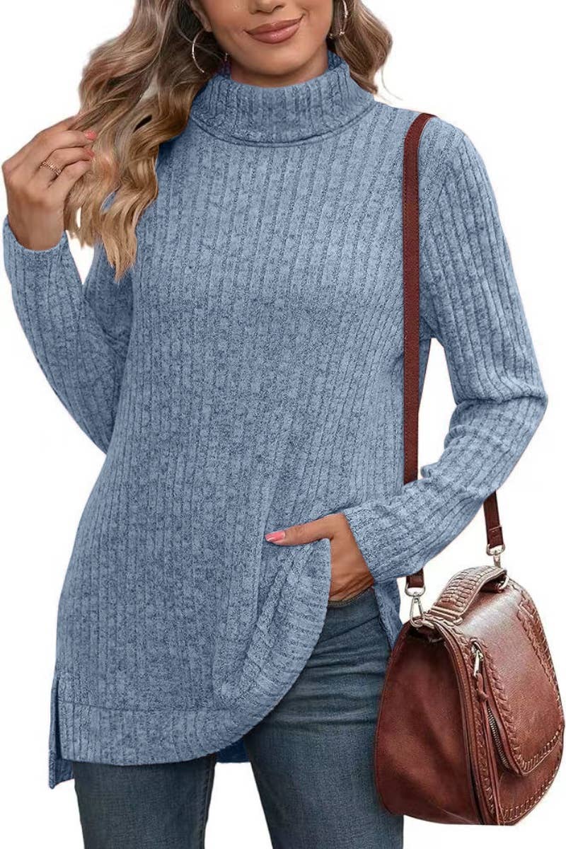 CWOSWL6444_WINTER TURTLENECK SWEATER WITH LONG SLEEVES