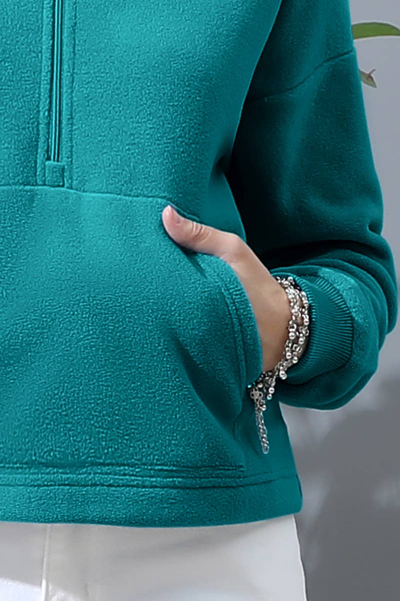 CWOJA705_NECK HALF ZIP UP FLEECE PULLOVER ANORAK JACKET