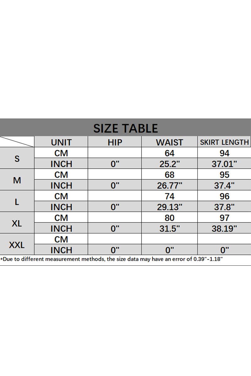 CWBLS0437_SMALL FLORAL BELT THREE-LAYER PATCHWORK LONG SKIRT