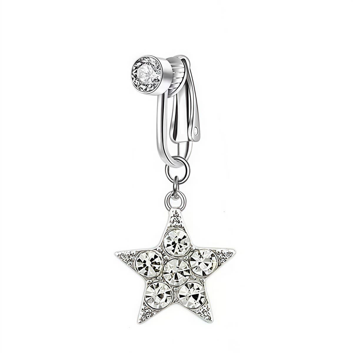 Crystal Moon Heart Butterfly Fake Navel Ring
