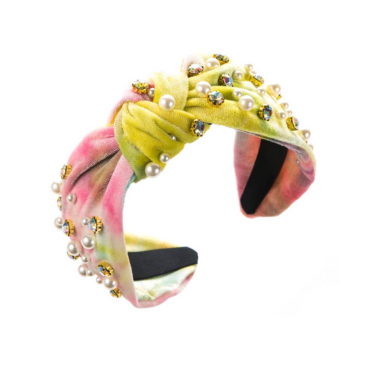 TIE-DYED CANDY-COLORED WIDE-BRIMMED HEADBAND