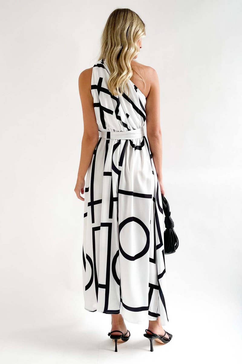 CWDMD1611_SLANT SHOULDER SLEEVELESS SEXY PRINT MAXI DRESS