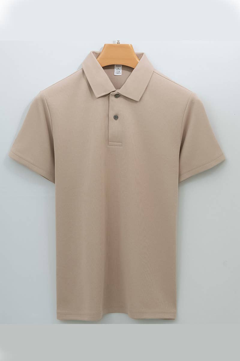 CWTBLS1783_MEN'S SHORT-SLEEVED SEAMLESS COLLAR POLO SHIRT