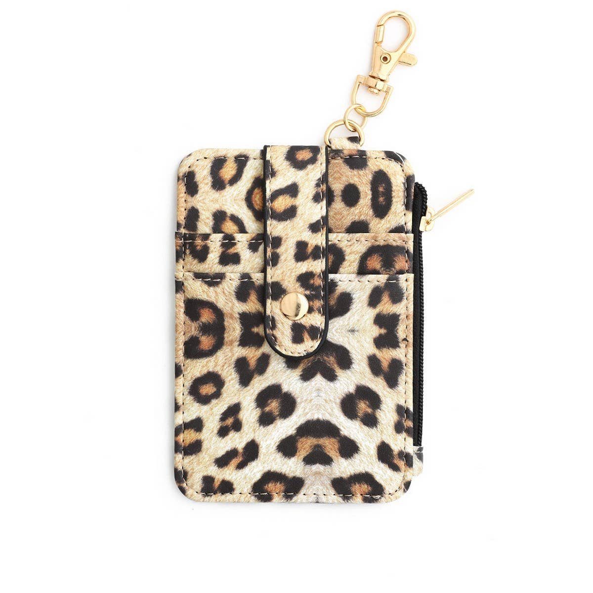 FOLDING VERTICAL ZIPPER CARD WALLET