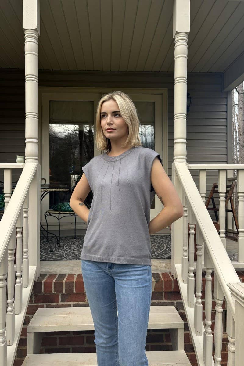 CWOSWS0070_CREW NECK CASUAL KNITTED PULLOVER TOP