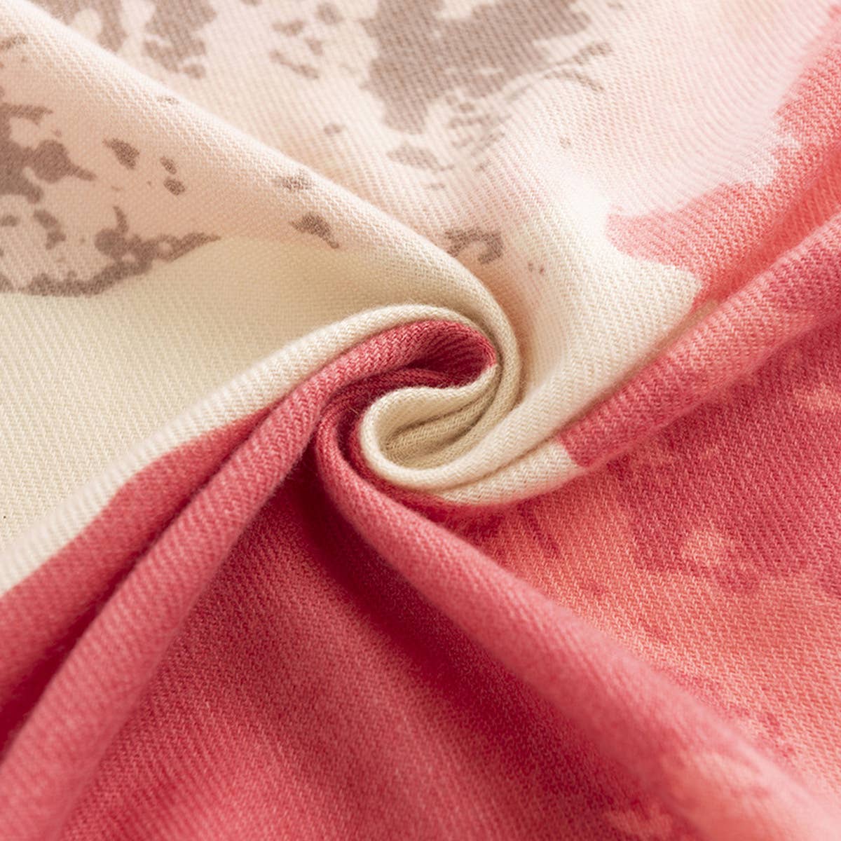 Floral Print Faux Cashmere Scarf for Women