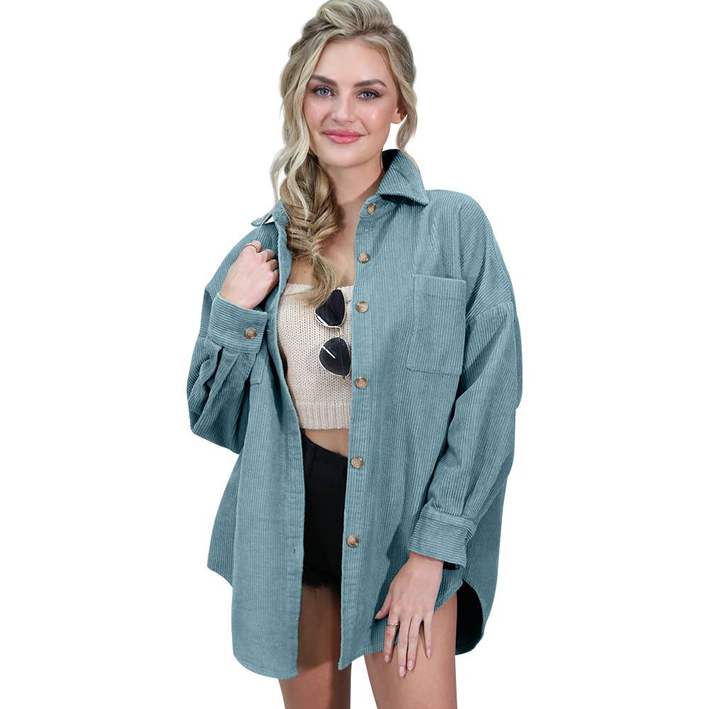 CWOJA700_LOOSE FIT CORDUROY SHIRTS JACKET