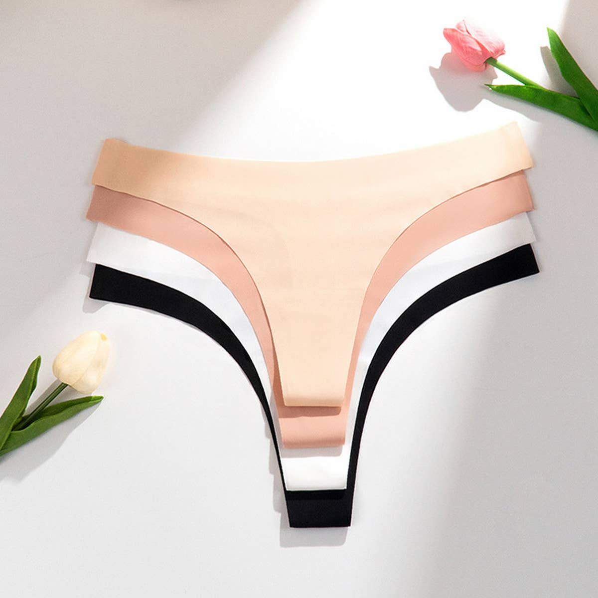 SOLID COLOR ICE SILK T-LINE UNDERWEAR_CWMU0279