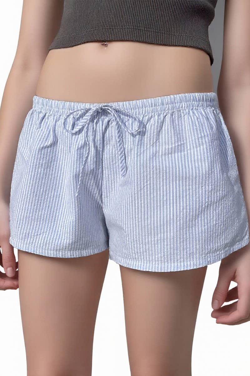CWBSP0600_WOMEN'S CASUAL HOLIDAY STRIPED SHORTS