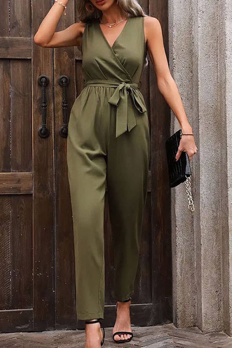 CWSJS1518_SUMMER ELEGANT COMMUTER SLEEVELESS JUMPSUIT