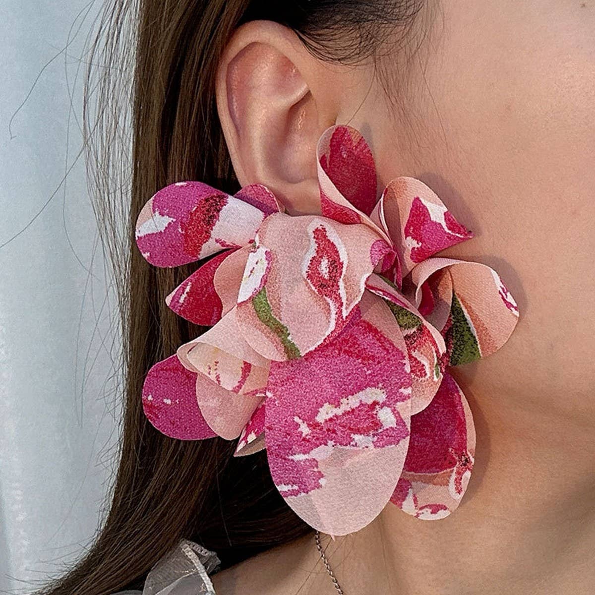 Boho Fabric Print  Handmade Artistic Earrings_CWMM6178