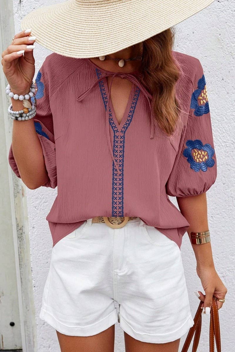 CWTSTS0678_SPRING AND AUTUMN DESIGN V-NECK LOOSE SHIRT