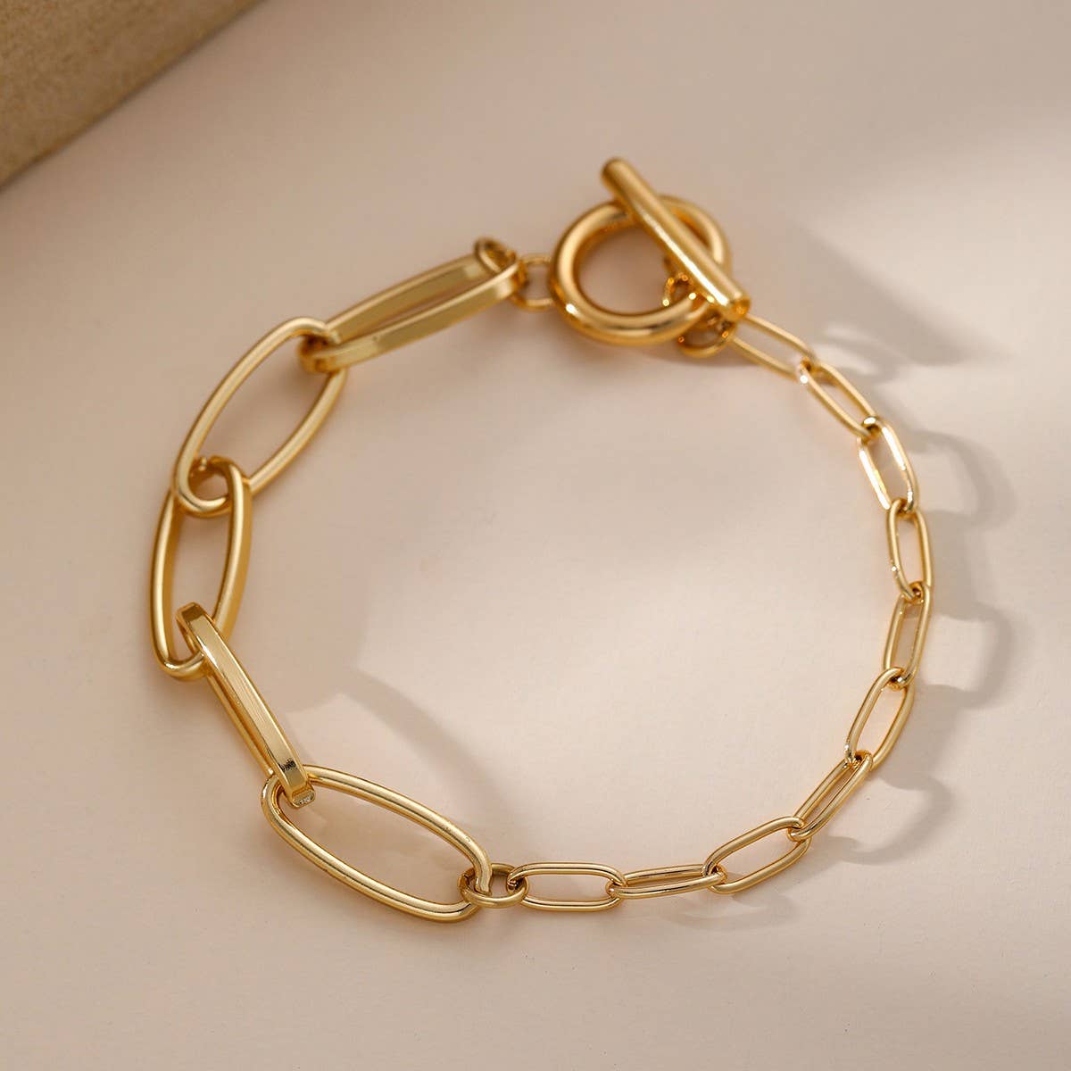 PAPERCLIP TITANIUM STEEL PERSONALIZED BRACELET_CWMM3720
