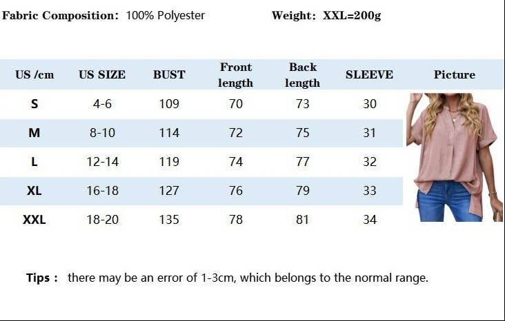 CWTBLS1720_V-NECK STRIPED LOOSE CHECK SHORT-SLEEVED SHIRT