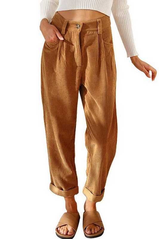 CWBLP01031_VINTAGE CORDUROY CASUAL HAREM PANTS