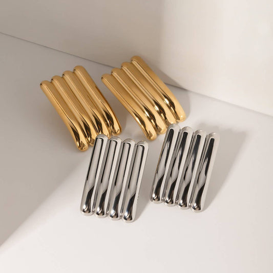 SIMPLE PERSONALITY HIGH-END 18K GOLD EARRINGS_CWMM2351