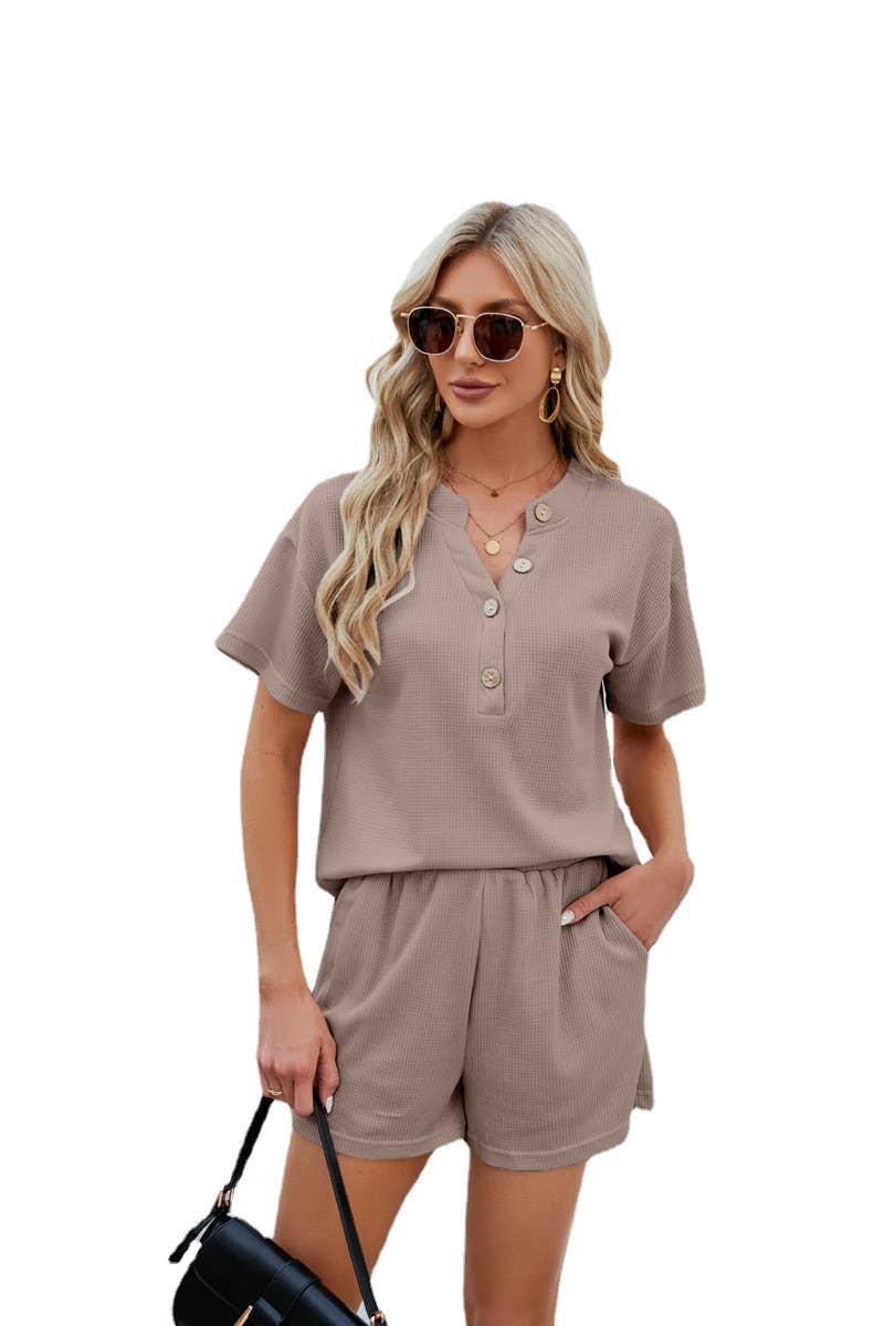 CWSTB0608_WAFFLE TWO-PIECE SHORTS SUIT