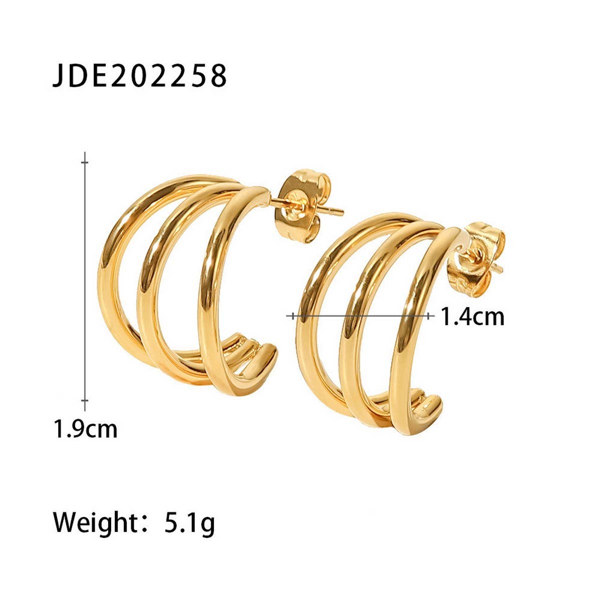 PERSONALIZED HIGH-END GOLD PIGMENT HOOP EARRINGS_CWMM2350