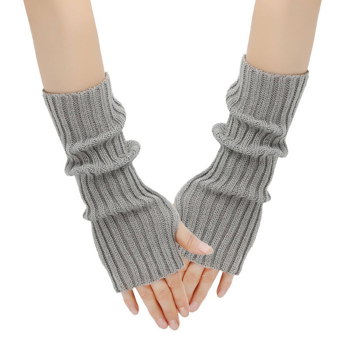 CWMM10077_KNIT FINGERLESS ARM WARMERS WOMEN