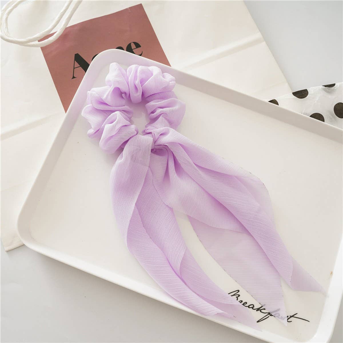 CHIFFON BOW RIBBON TASSEL HAIRBAND HAIRACCESSORIES