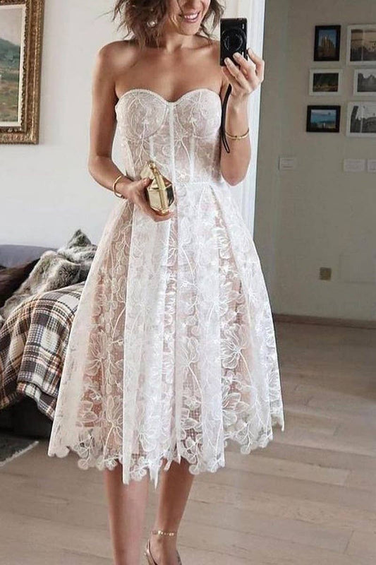 CWDTD0470_EMBROIDERED LACE STRAPLESS BODYCON EVENING DRESS