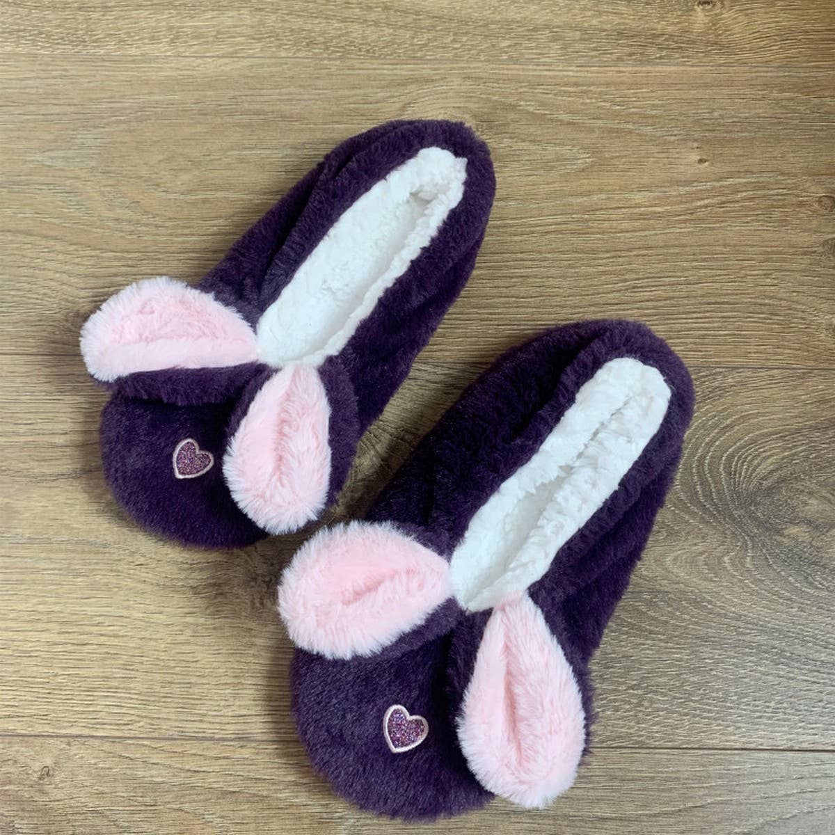 CUTE CARTOON RABBIT HEELED NON-SLIP FLOOR SOCKS