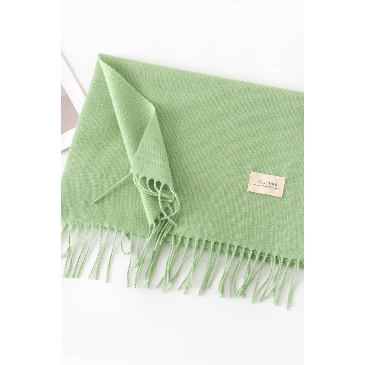 CWASC1482_SOLID COLOR MEDIUM-LENGTH WARM SCARF SHAWL NECK