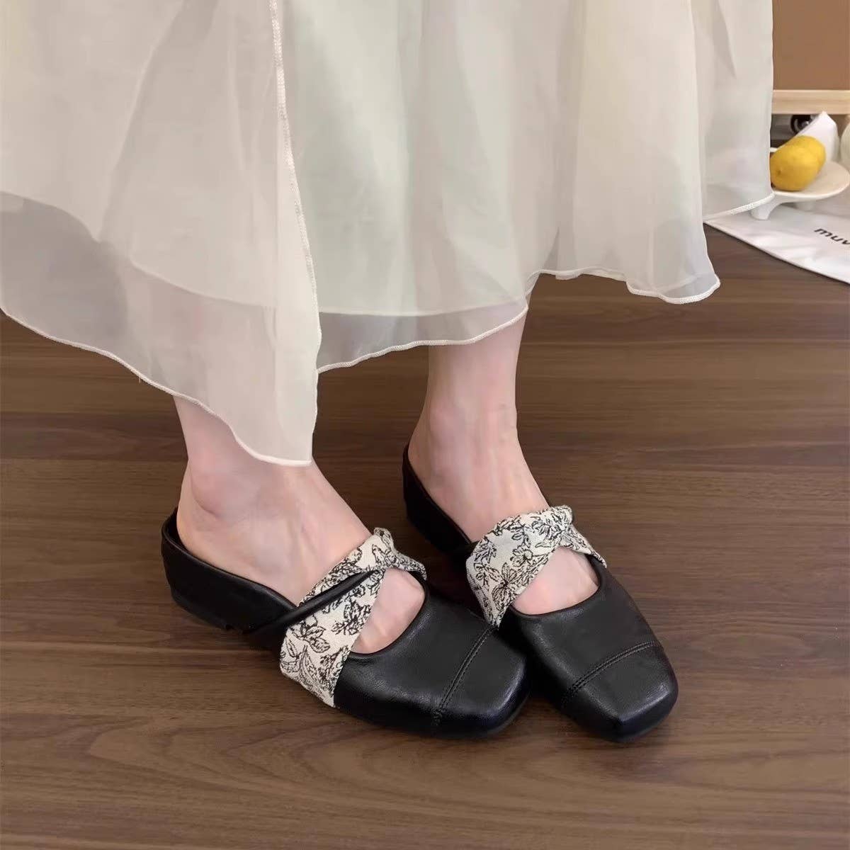 Wedge Heel Mary Jane Mules for Women