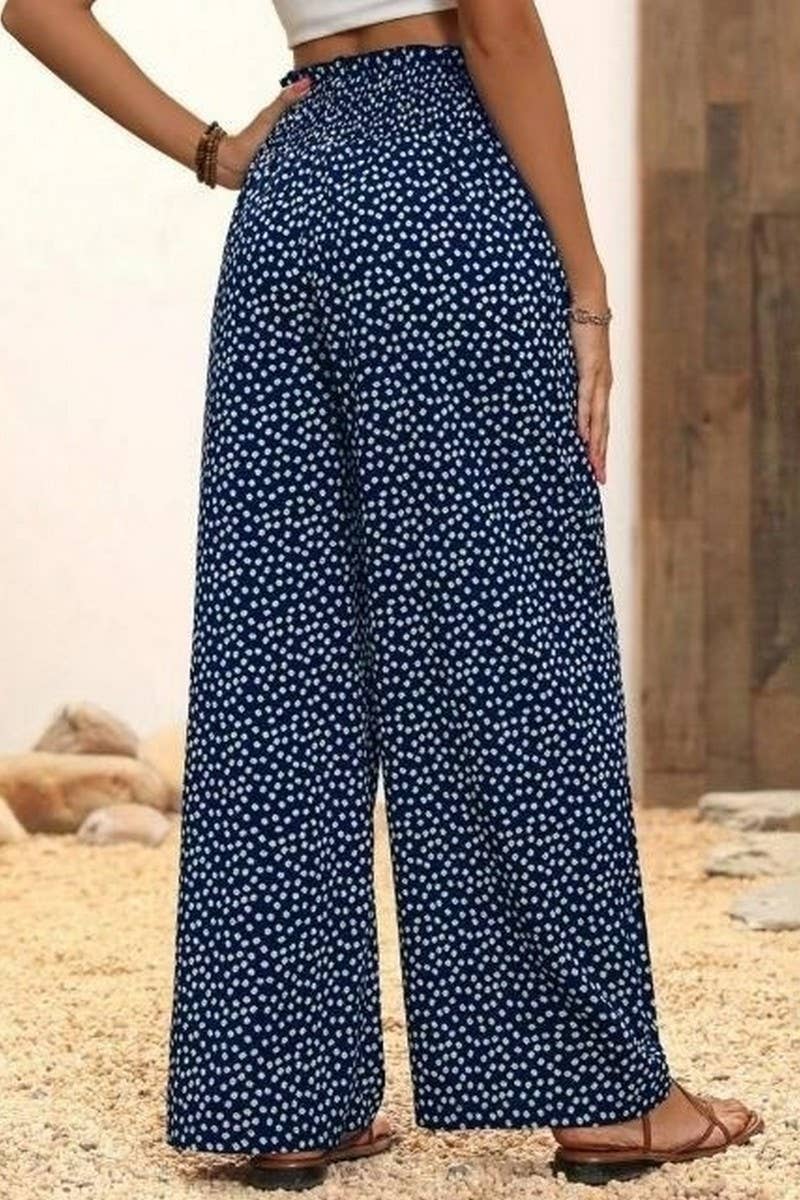 CWBLP2058_PRINTED LOOSE FIT ELASTIC WAIST CASUAL PANTS