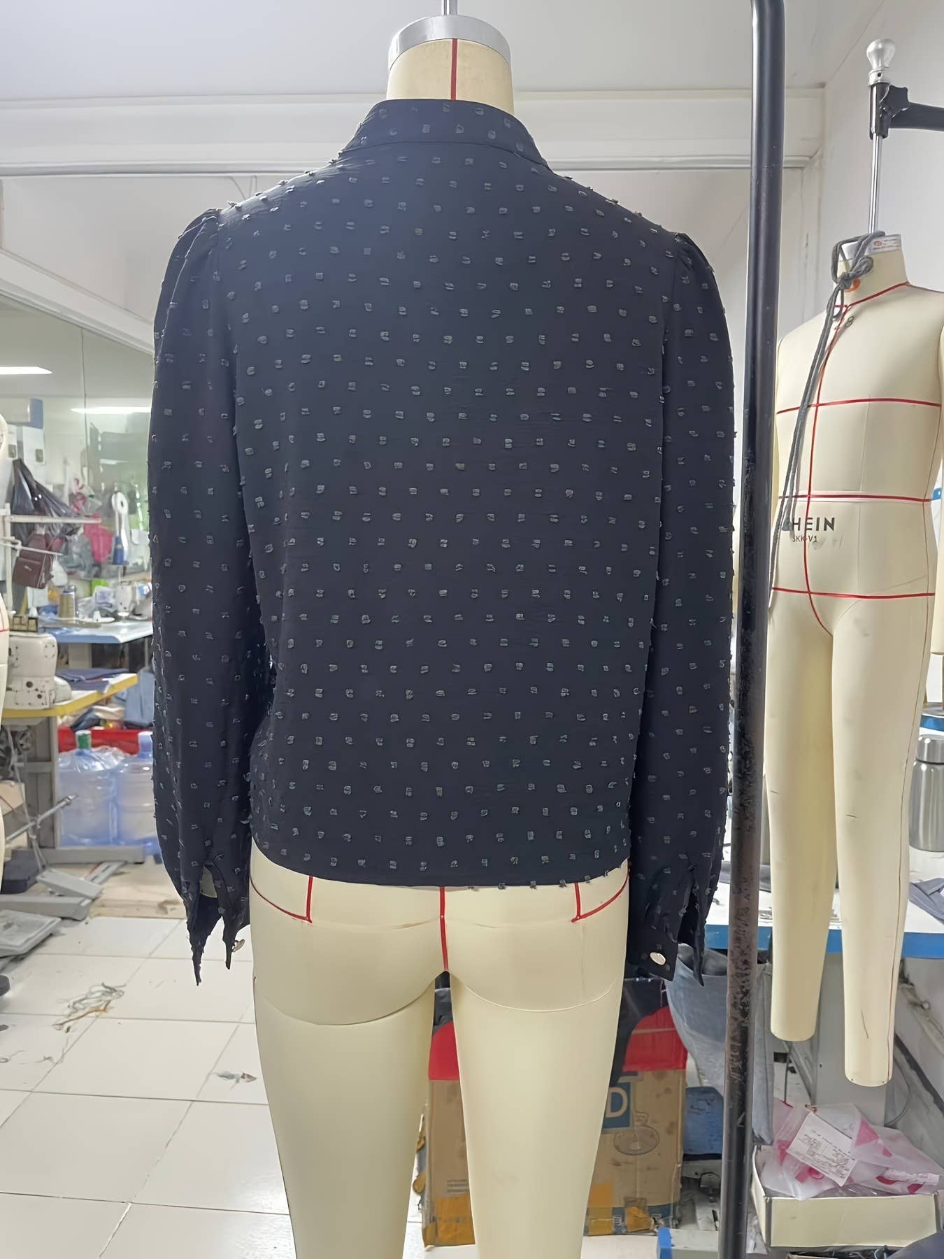 Elegant and casual jacquard long-sleeved shirt