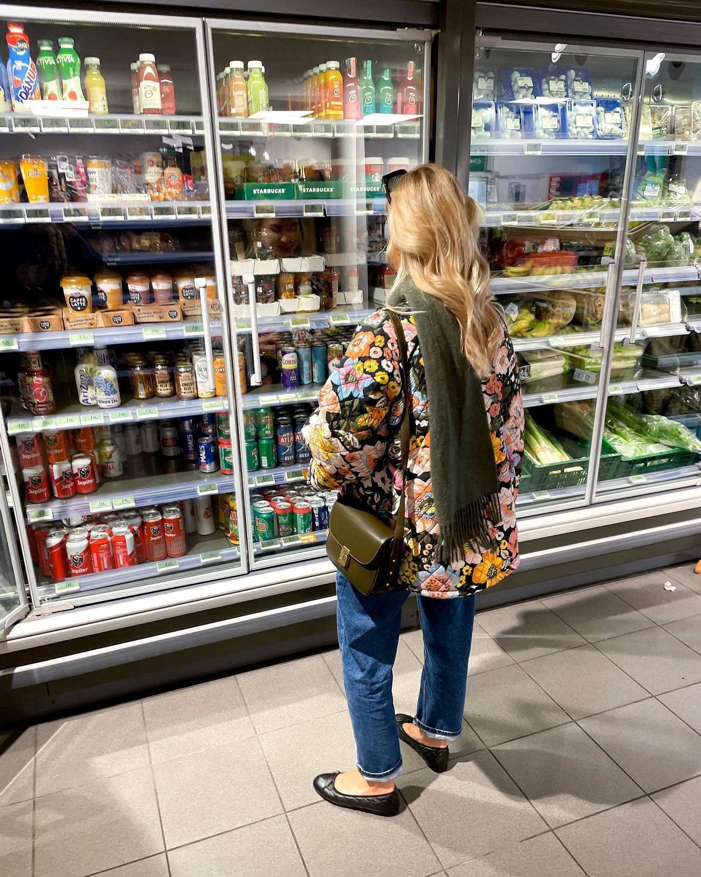 Casual flared sleeve printed cotton jacket