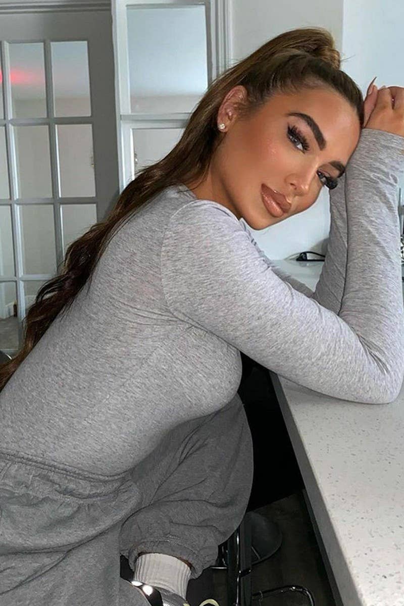 CWSJS0786_LONG SLEEVE FLEECE ZIP-UP BODYSUIT