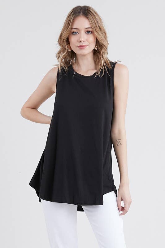 AWTTSL132_SLEEVELESS TUNIC FLOUNCE TOP